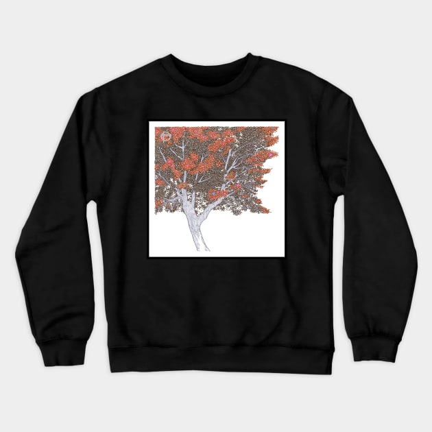 Brown Tree Circle Design Crewneck Sweatshirt by pbdotman